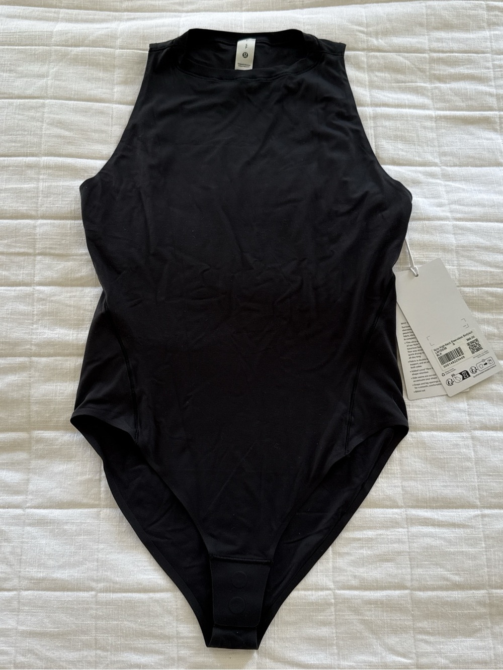 lululemon athletica Black High-Neck Sleeveless Bodysuit